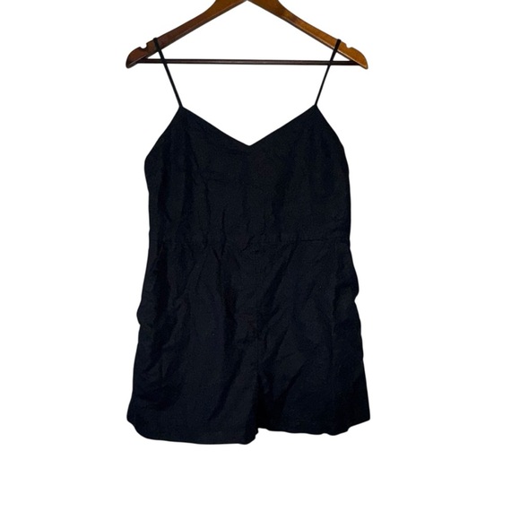 Women's Gap Chic Black Plain Solid Romper - Picture 1 of 10